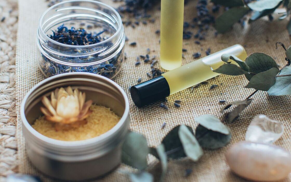 Aromatherapy — lavender and essential oil blends for massage